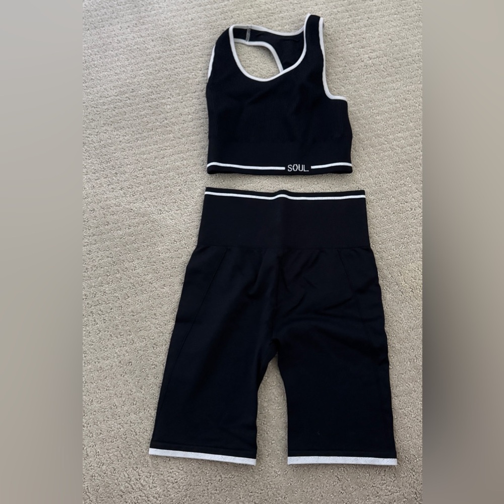 SoulCycle Black and White 2-Piece Workout Set